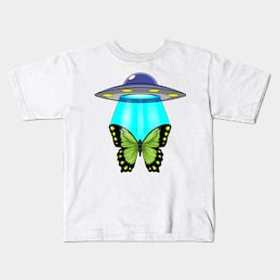 Butterfly Spaceship Space Kids T-Shirt